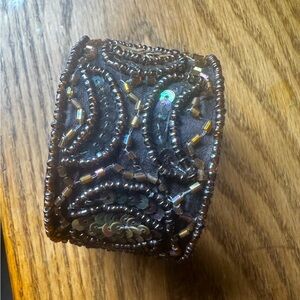 Boho Chic Beaded Bracelet, Purple/Brown